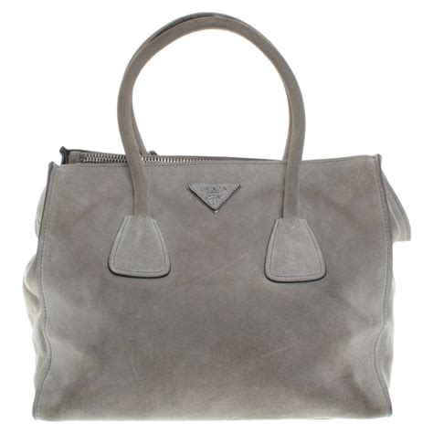 prada suede gray handbag|prada suede bag.